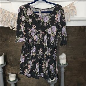 Floral babydoll tunic